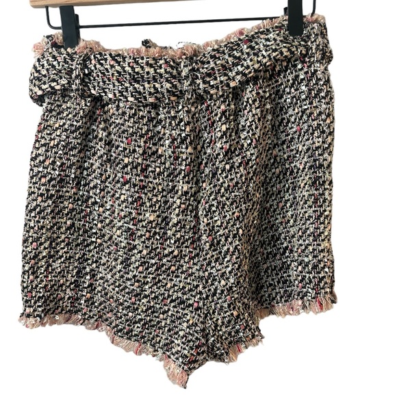 NWT IRO Paris tweed short sash high-waist, Vany frayed bouclé tweed. - Picture 3 of 12